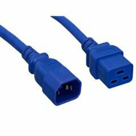 SWE-TECH 3C Power Cord, C14 to C19, 14 AWG, 15 Amp, Blue, 8 foot FWT10W2-32208BL